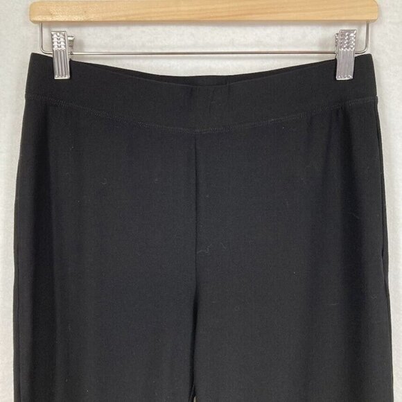 Eileen Fisher Black Pull On Straight Leg Ankle Pants Size XS - Picture 2 of 6